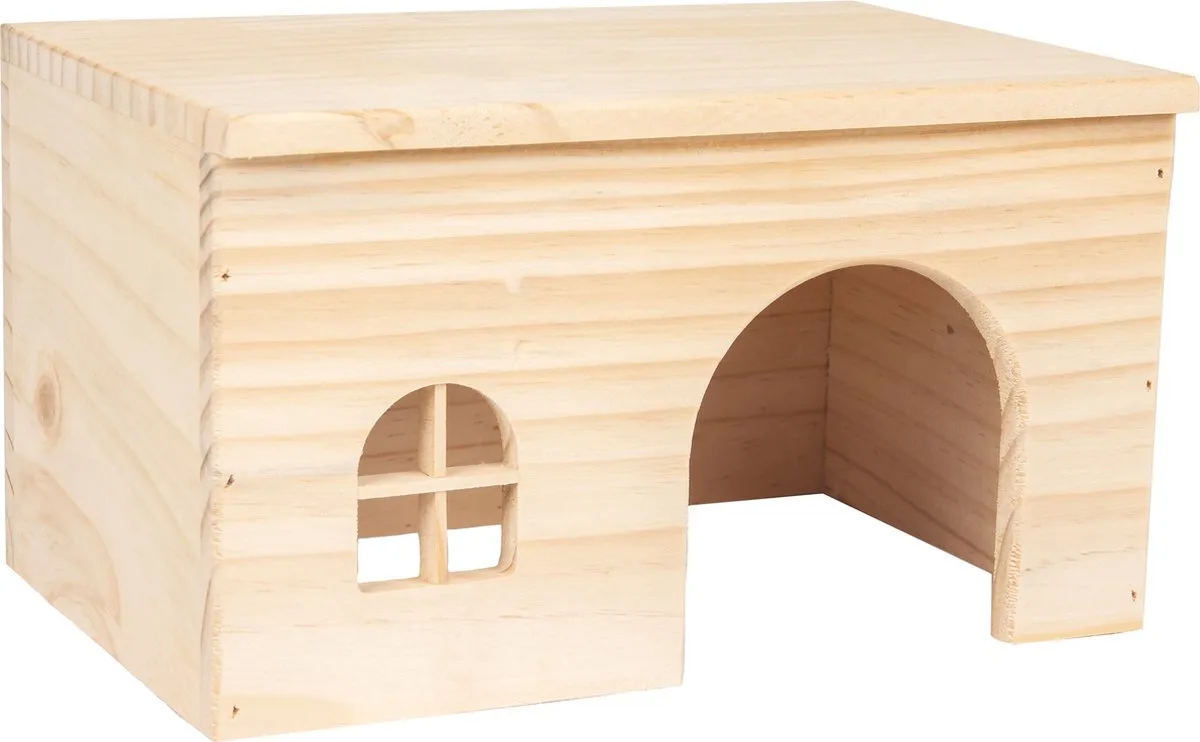 Mody - Knaagdierhuis Knaagdier - Huisje Mody Hout M 28x18x16cm - 1st - 130497 - 1st van Flamingo in Naturel – productfoto