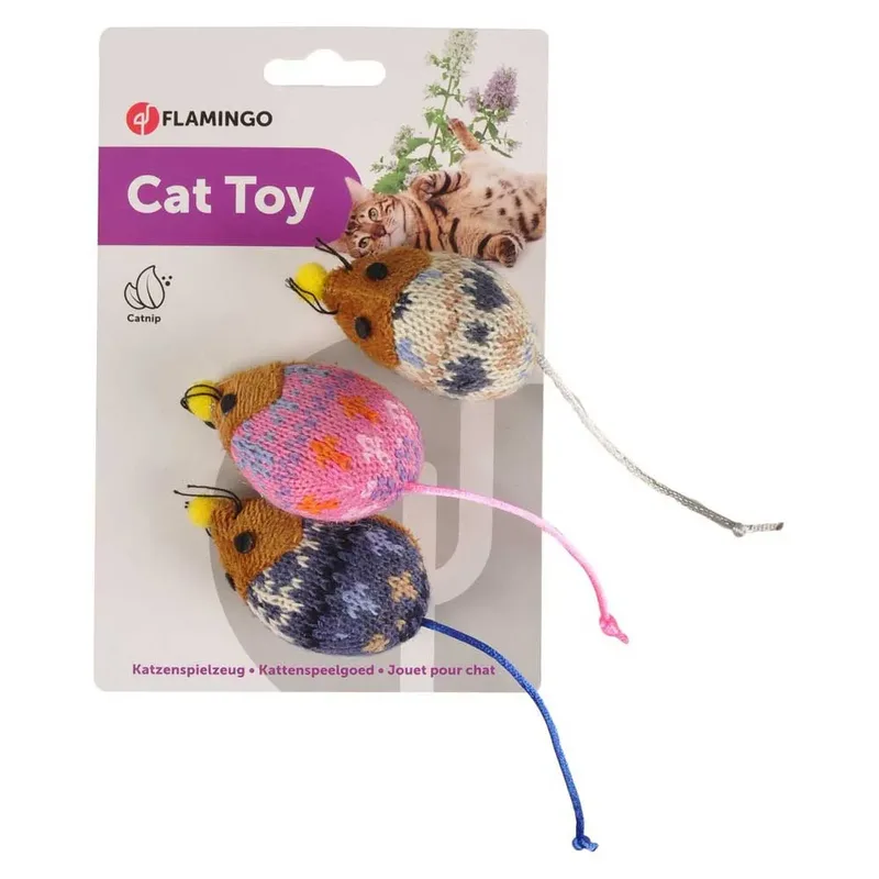 Jouet Pour Chat Mohaire Assorti de Flamingo – photo produit 5 sur 5