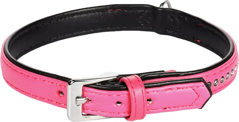 Monte Carlo Gevoerd - Halsband Honden - Halsband Monte Carlo L 33-37cm 16mm - 1st - 126398 - 1st by Flamingo in Pink – product photo