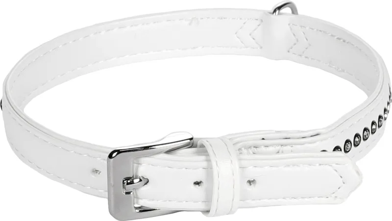 Monte Carlo Gevoerd - Halsband Honden - Halsband Monte Carlo L 33-37cm 16mm - 1st - 126239 - 1st de Flamingo en Blanc – photo produit