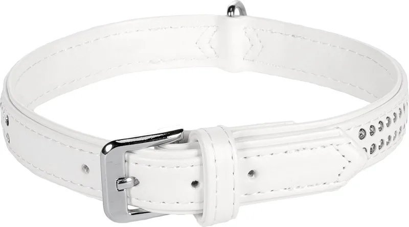 Monte Carlo Gevoerd - Halsband Honden - Halsband Monte Carlo Xl 41-44cm 22mm - 1st - 126221 - 1st by Flamingo in White – product photo