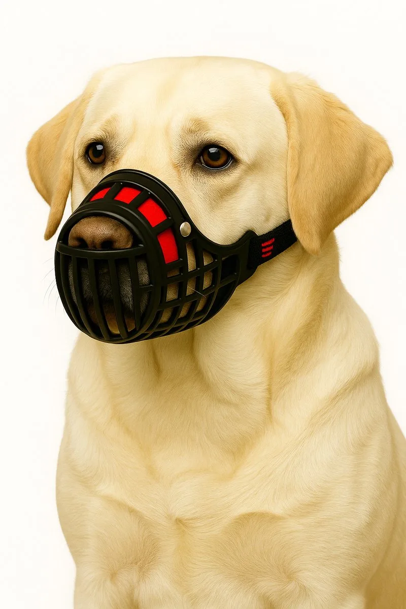 Muilkorf honden – Flamingo Silas L – verstelbaar & comfortabel – voor middelgrote tot grote honden fra Flamingo i Sort – produktbillede