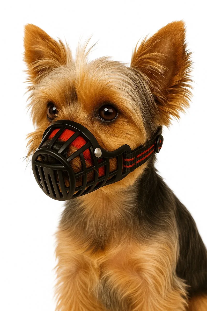 Muilkorf honden – Flamingo Silas XS – verstelbaar & comfortabel – voor kleine honden von Flamingo in Schwarz – Produktfoto