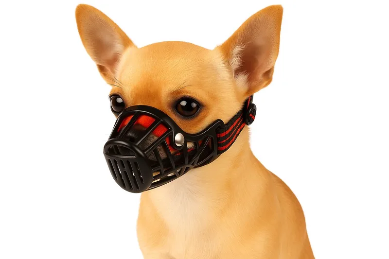 Muilkorf honden – Flamingo Silas XXS – verstelbaar & comfortabel – voor kleine honden von Flamingo in Schwarz – Produktfoto