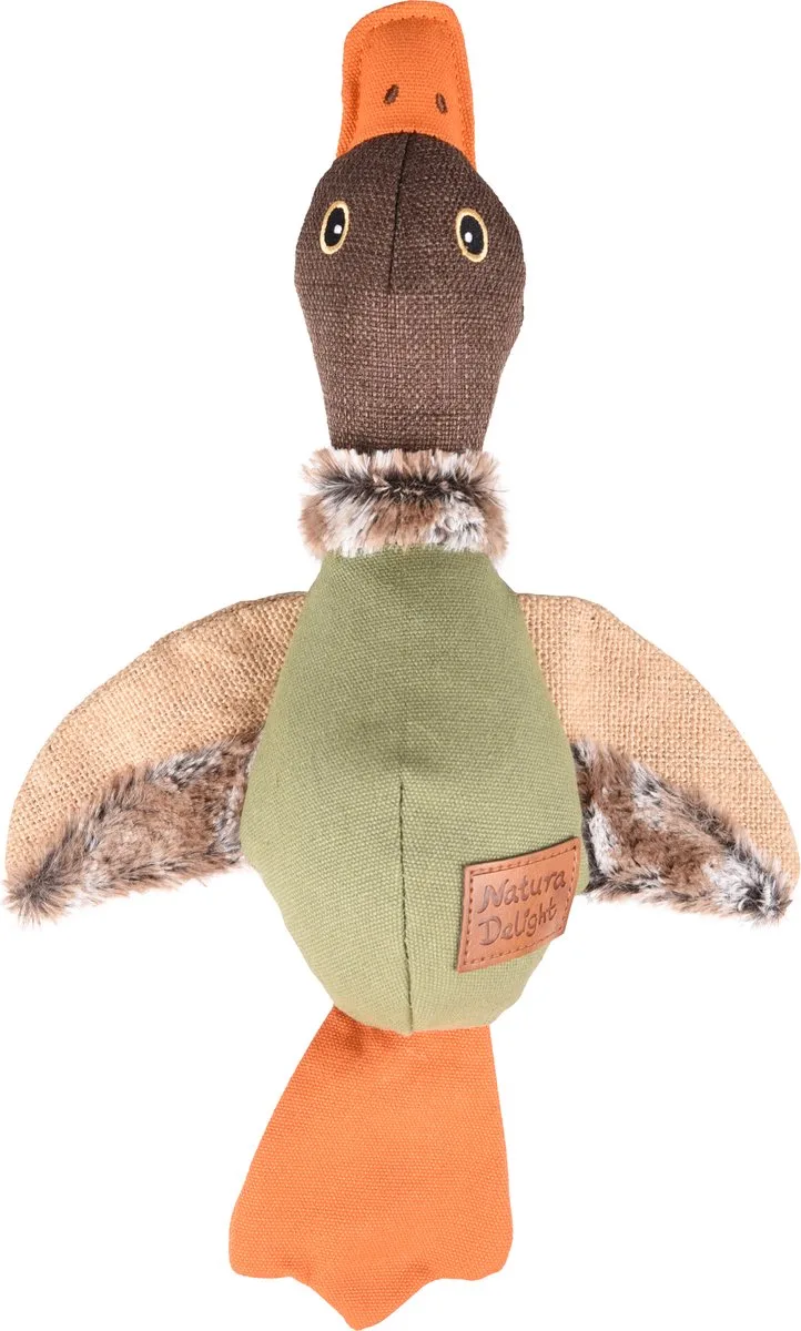 Natura Delight - Speelgoed Honden - Hs Natura Delight Eend Mix 35cm - 1st - 130353 - 1st de Flamingo en Multicolore – photo produit