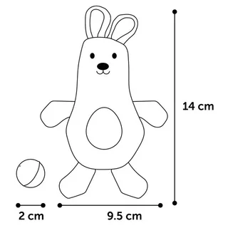 Natural Fun Rabbit Katten Speelgoed von Flamingo – Produktfoto 6 von 6