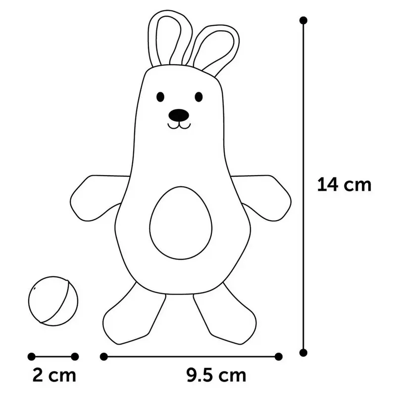 Natural Fun Rabbit Katten Speelgoed von Flamingo – Produktfoto 6 von 6