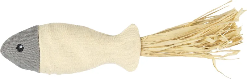 Natural Fun Vis - Kattenspeelgoed - 20 cm Grijs by Flamingo in Beige – product photo
