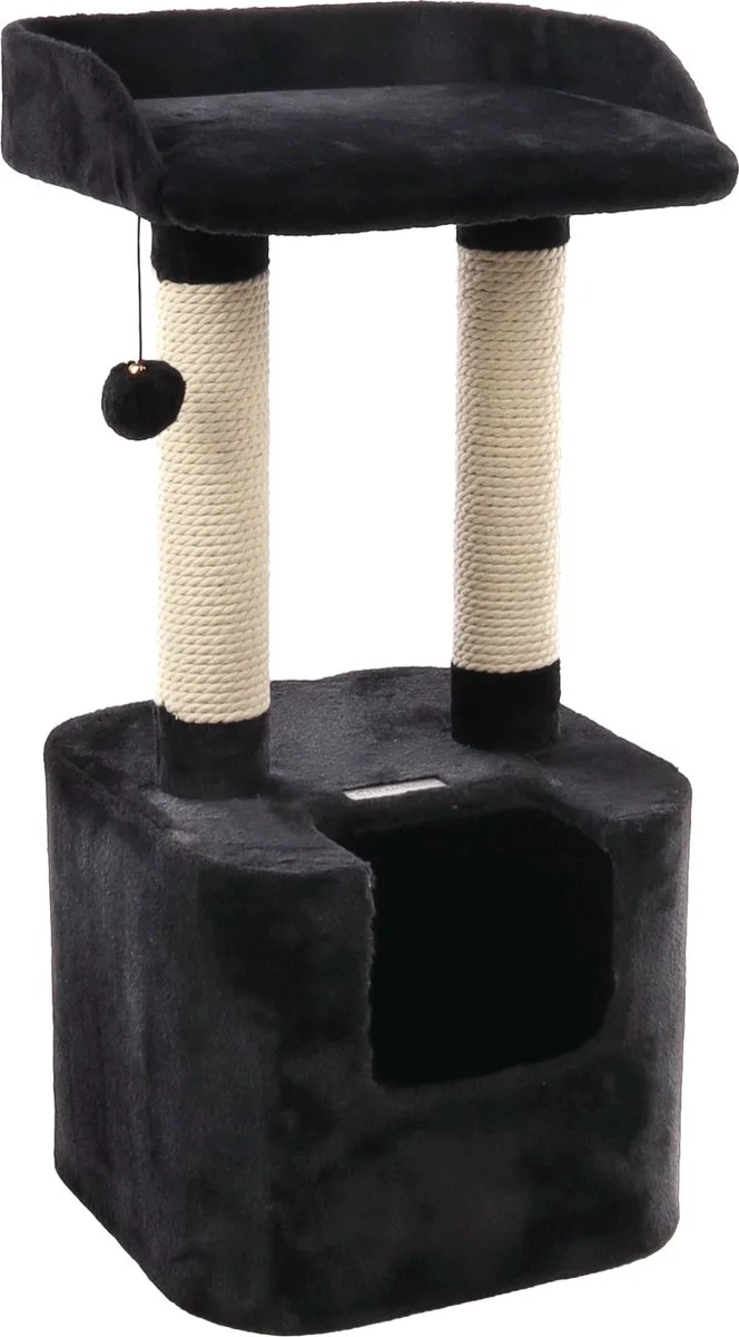 Ogro - Krabpaal Katten - Krabpaal Ogro 40x40x79cm - 1st - 130102 - 1st de Flamingo en Noir – photo produit
