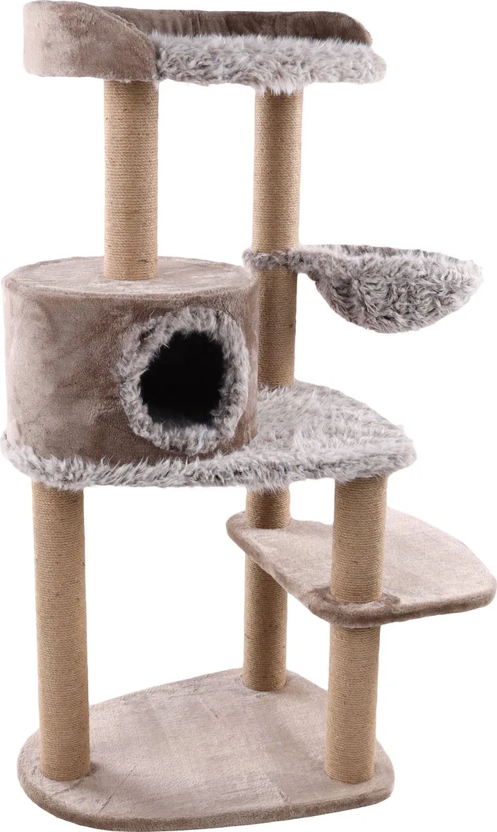 Oliver - Krabpaal Katten - Krabpaal Oliver 87x68,5 X120,5cm - 1st - 136249 - 1st von Flamingo in Taupe – Produktfoto