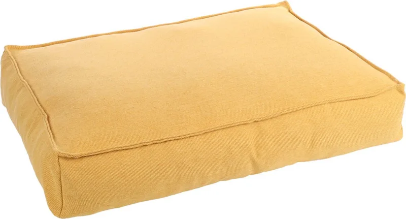 Orthopedische hondenkussen – Premium Line – Pure luxe hondenkussen 100 x 70 x 18 cm – Extra memory foam voor maximaal comfort – Flamingo Baldar Hondenkussen de Flamingo en Jaune – photo produit