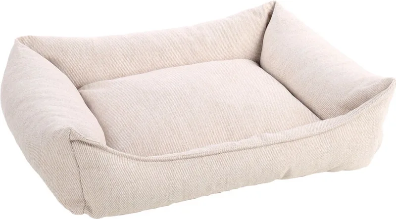 Orthopedische hondenmand – orthopedisch hondenbed – Premium Line – Pure luxe hondenbed 80 x 67 x 22 cm – Extra memory foam voor maximaal comfort – Flamingo Baldar Mand de Flamingo en Beige – photo produit