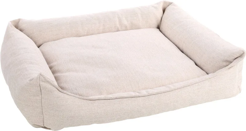 Orthopedische hondenmand – orthopedisch hondenbed – Premium Line – Pure luxe hondenbed 100 x 80 x 25 cm – Extra memory foam voor maximaal comfort – Flamingo Baldar Mand by Flamingo in Beige – product photo