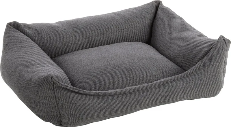 Orthopedische hondenmand – orthopedisch hondenbed – Premium Line – Pure luxe hondenbed 65 x 50 x 20 cm – Extra memory foam voor maximaal comfort – Flamingo Baldar Mand de Flamingo en Gris foncé – photo produit
