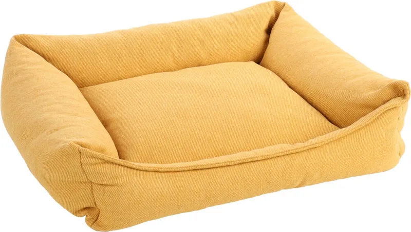 Orthopedische hondenmand – orthopedisch hondenbed – Premium Line – Pure luxe hondenbed 80 x 67 x 22 cm – Extra memory foam voor maximaal comfort – Flamingo Baldar Mand de Flamingo en Jaune – photo produit