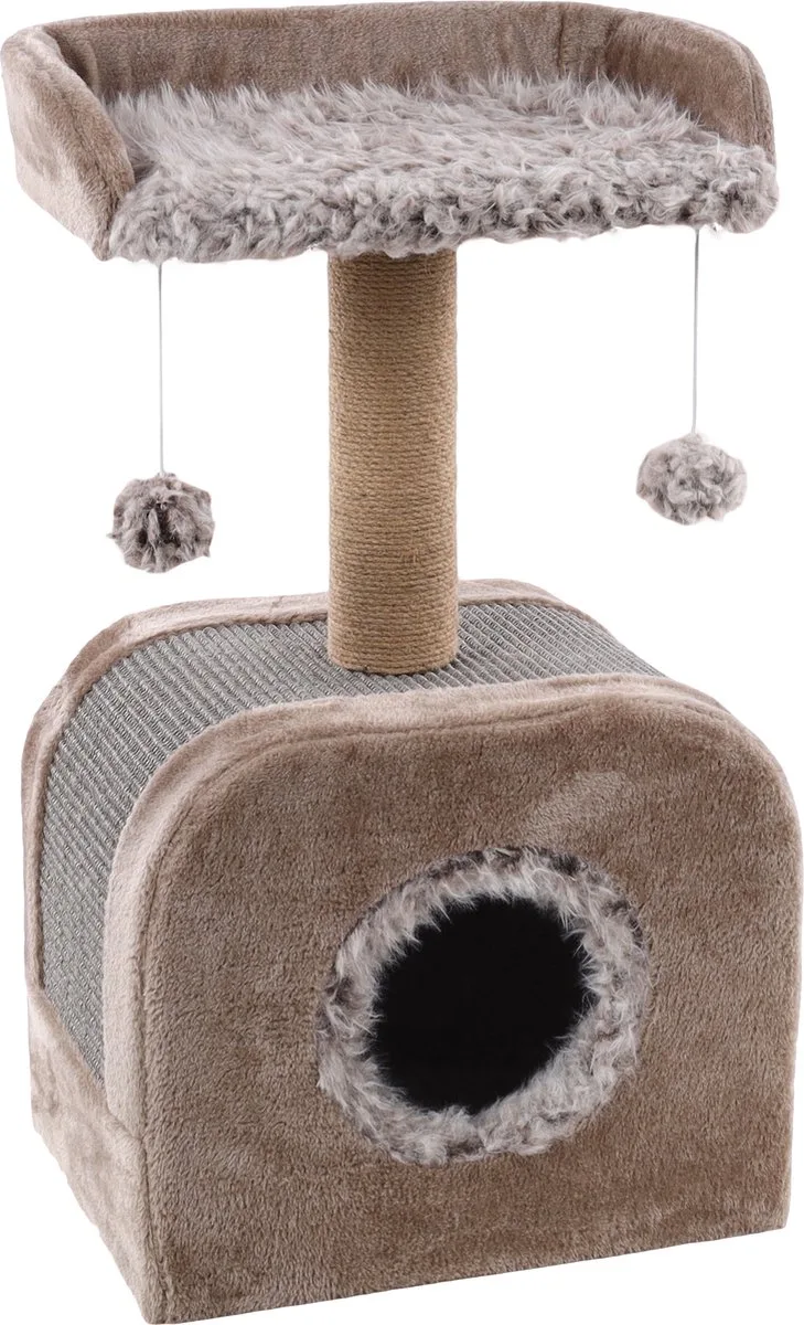 Oscar - Krabpaal Katten - Krabpaal Oscar 45x33x73,5cm - 1st - 136254 - 1st by Flamingo in Taupe – product photo