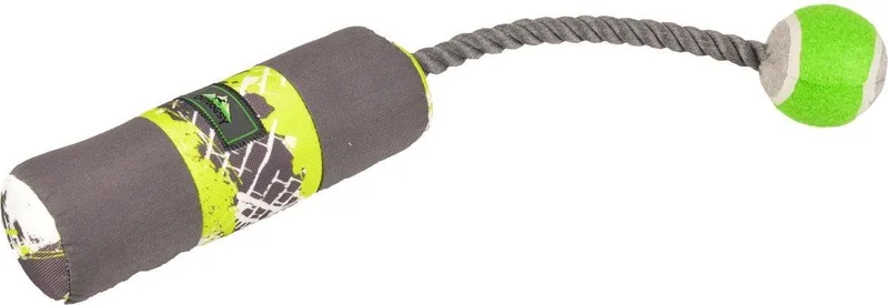 Outdogsy Cylinder Met Tennisbal - Hondenspeelgoed - 50 cm de Flamingo en Gris – photo produit