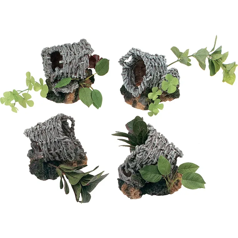 Panier Avec Plantes Décoration D´aquarium 1 Unité de Flamingo – photo produit