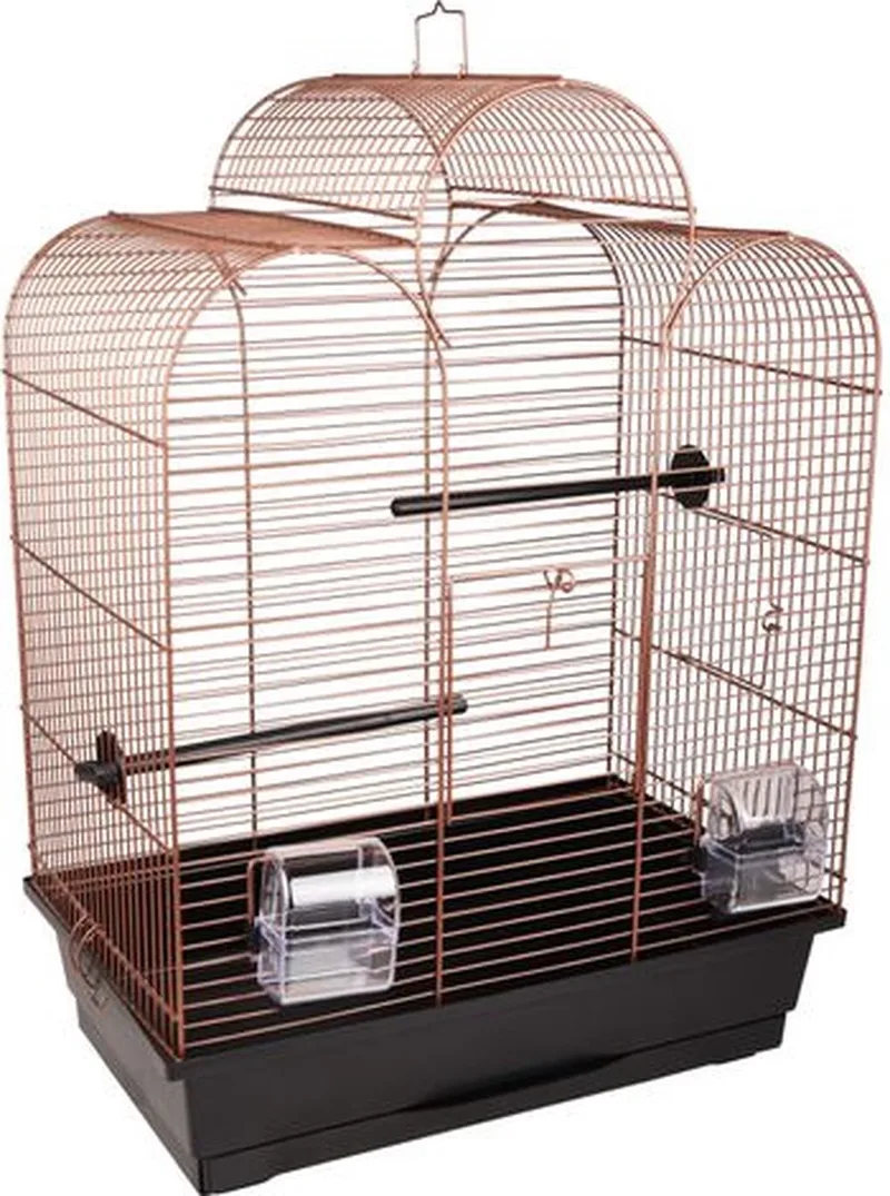 parkietenkooi dara koper zwart - 45cm L x 28cm B x 61.5cm H fra Flamingo i Koper – Zwart – produktbillede