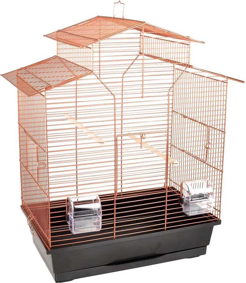 Parkietenkooi Numfor 1 - Koperkleurig - 52 x 30 x 61 cm von Flamingo in Kupfer – Produktfoto