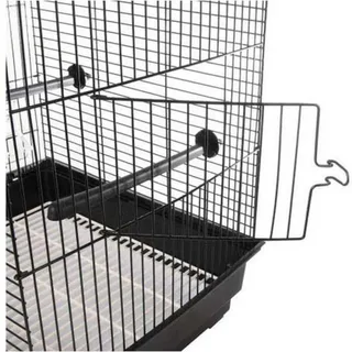 Parkietenkooi Nusa - 39 x 31 x 46 cm - met Metalen Dak - Stijlvolle Kooi voor Kleine Vogels by Flamingo in Black – product photo 3 of 5