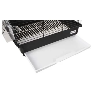 Parkietenkooi Nusa - 39 x 31 x 46 cm - met Metalen Dak - Stijlvolle Kooi voor Kleine Vogels by Flamingo in Black – product photo 5 of 5