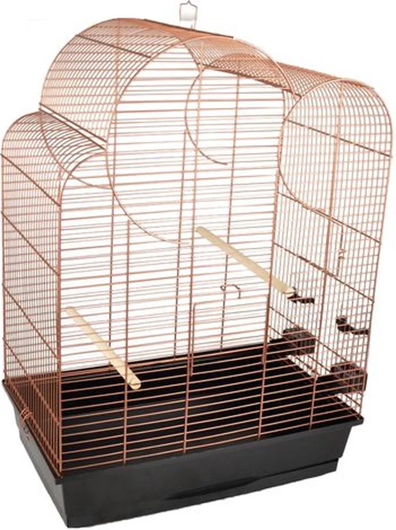 parkietenkooi wammer 1 koper - 54cm L x 34cm B x 75cm H von Flamingo in Koper – Zwart – Produktfoto