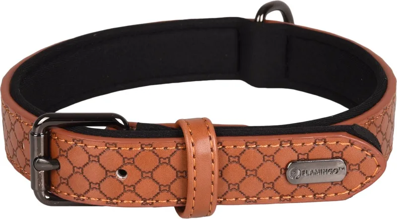 Patti Met Neopreen - Halsband Honden - Halsband Patti M/l 38-48cm 25mm - 1st - 130987 - 1st by Flamingo in Brown – product photo