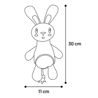 Petty Konijn - Hondenspeelgoed - 11 cm de Flamingo en Bleu – photo produit 2 sur 2