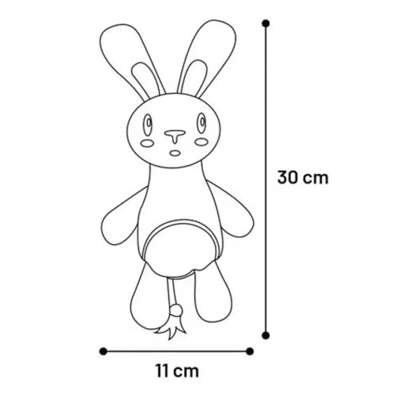 Petty Konijn - Hondenspeelgoed - 11 cm de Flamingo en Bleu – photo produit 2 sur 2