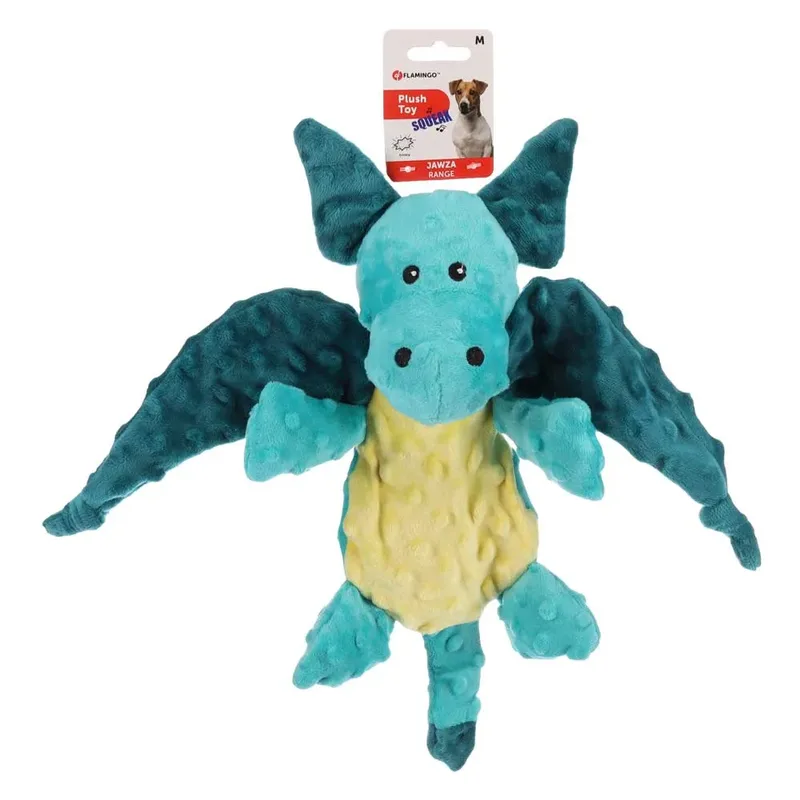 Pluche Draak - Hondenspeelgoed - 25 cm - Blauw by Flamingo in Green – product photo 2 of 3
