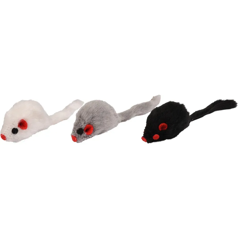 Plush Mouse Tube Katzenspielzeug 60 Einheiten von Flamingo – Produktfoto