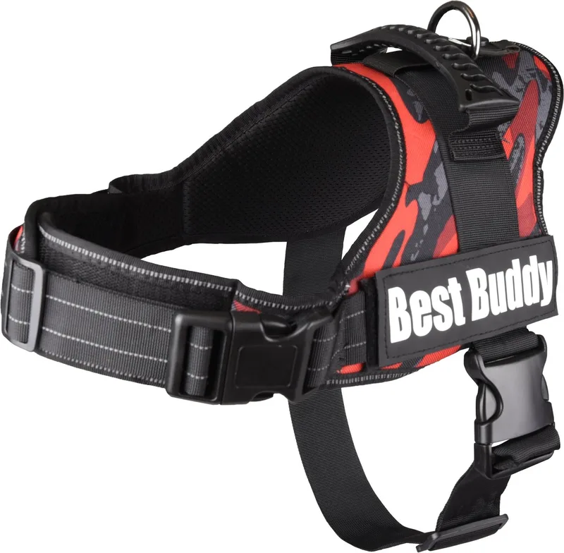 Pluto Liberty - Harnas Honden - Harnas Best Buddy Pluto Camouflage Xxl 95-130cm 50mm - 1st - 122536 - 1st de Flamingo en Rouge – photo produit