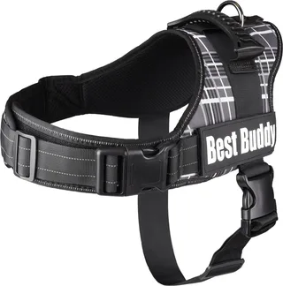 Pluto Liberty - Harnas Honden - Harnas Best Buddy Pluto Grid Xl 80-100cm 50mm - 1st - 122609 - 1st von Flamingo in Schwarz – Produktfoto 1 von 3