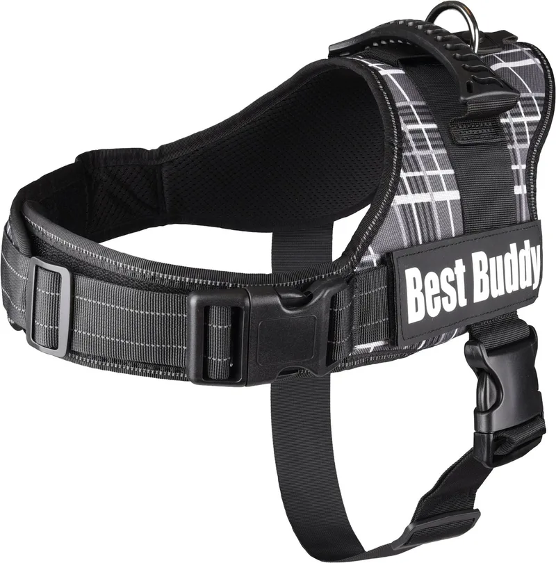 Pluto Liberty - Harnas Honden - Harnas Best Buddy Pluto Grid Xxl 95-130cm 50mm - 1st - 122605 - 1st von Flamingo in Schwarz – Produktfoto