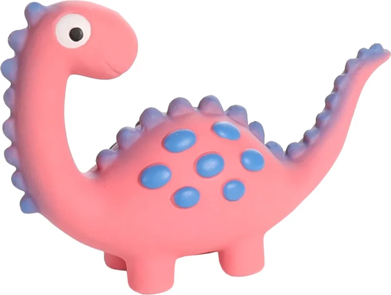 Puga - Speelgoed Honden - Hs Puga Latex Dino S 4,3x15x10cm - 1st - 138556 - 1st von Flamingo in Rosa – Produktfoto