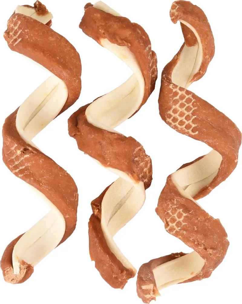 R'hide - Snack Honden - R'hide Duck Wrapped Curl 15cm 3st 110gr - 3st - 129220 - 3st by Flamingo – product photo