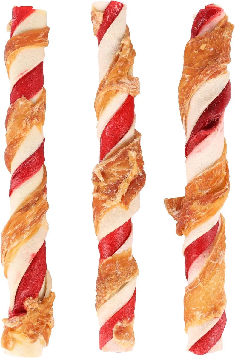 R'hide - Snack Honden - R'hide Staaf Multicolor Met Kip 20mm 17cm 3st 130gr - 3st - 210727 - 3st by Flamingo – product photo