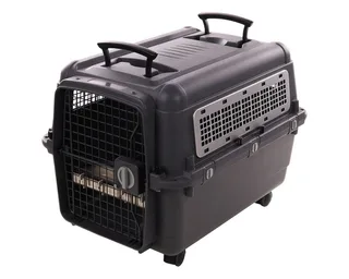 Reisbench hond – Autobench – Transportbox hond M 71x51x54 cm – Flamingo Transportkooi Lanta Donkergrijs von Flamingo in Grau – Produktfoto 2 von 3