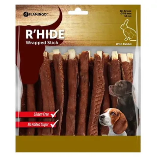 Rohide-kaninchen-umwickelte Sticks Hundesnack 350g de Flamingo – photo produit 2 sur 2