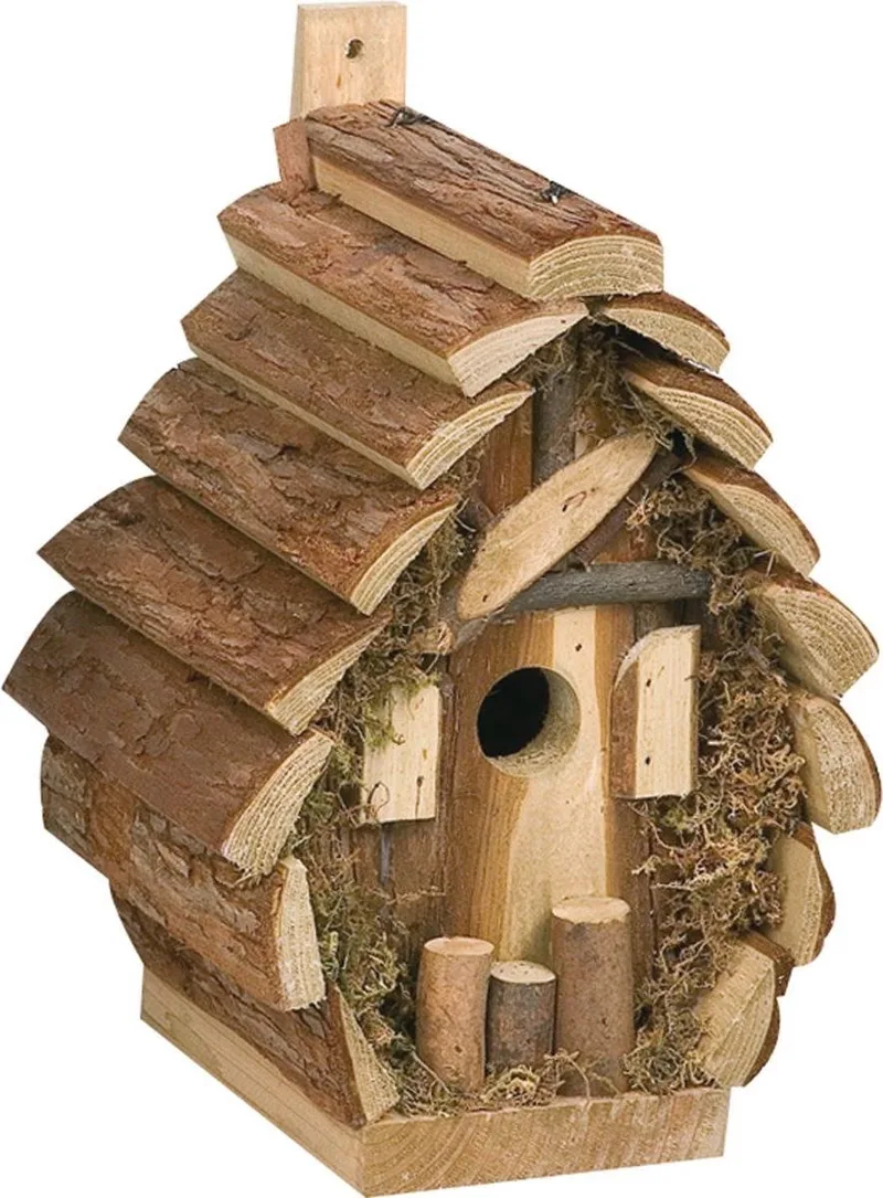 Rondo Vogelhuisje - Bruin - Ø32 mm by Flamingo in HoutkleurBruin – product photo
