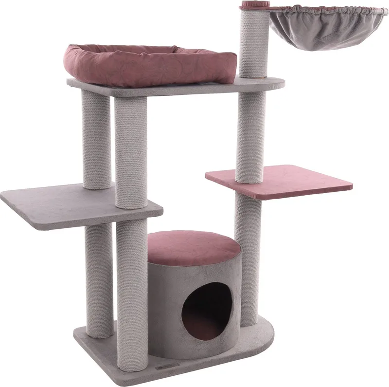 Roselle Starla - Krabpaal Katten - Krabpaal Starla 119x42,5x104cm - 1st - 136383 - 1st de Flamingo en Gris – photo produit