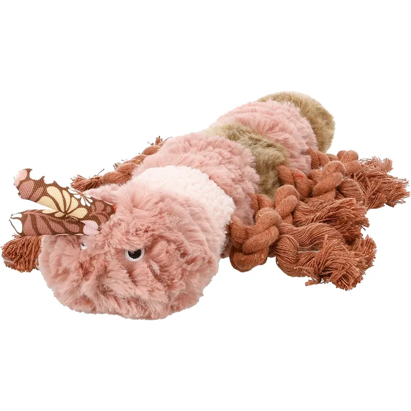 Rozette Caterpillar Rope Hondenspeeltje de Flamingo – photo produit