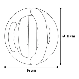 Rubba Cross Ball Hondenspeeltje by Flamingo – product photo 3 of 3