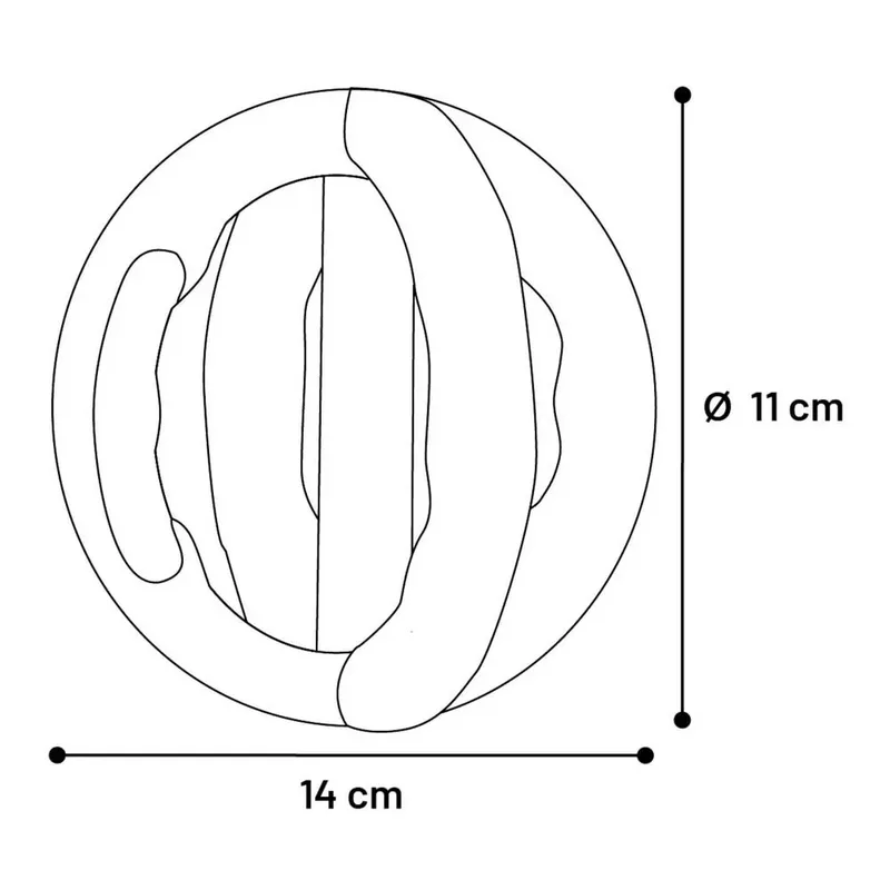 Rubba Cross Ball Hondenspeeltje by Flamingo – product photo 3 of 3