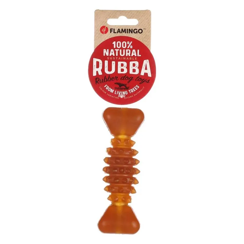 Rubba - Speelgoed Honden - Hs Rubber Rubba Been Met Stekels M 14x4,7x4cm - 1st - 138016 - 1st von Flamingo in Braun – Produktfoto 2 von 3