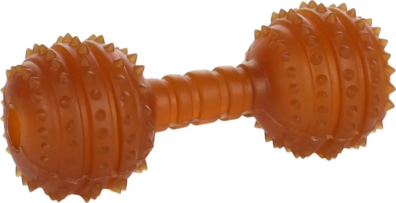 Rubba - Speelgoed Honden - Hs Rubber Rubba Dumbell Met Stekels 12x5x5cm - 1st - 137984 - 1st by Flamingo in Brown – product photo 1 of 3