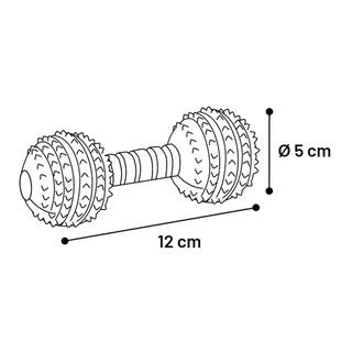Rubba - Speelgoed Honden - Hs Rubber Rubba Dumbell Met Stekels 12x5x5cm - 1st - 137984 - 1st by Flamingo in Brown – product photo 3 of 3