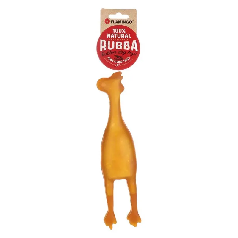 Rubba - Speelgoed Honden - Hs Rubber Rubba Kip 27x6,3x5,3cm - 1st - 138045 - 1st von Flamingo in Braun – Produktfoto 2 von 3