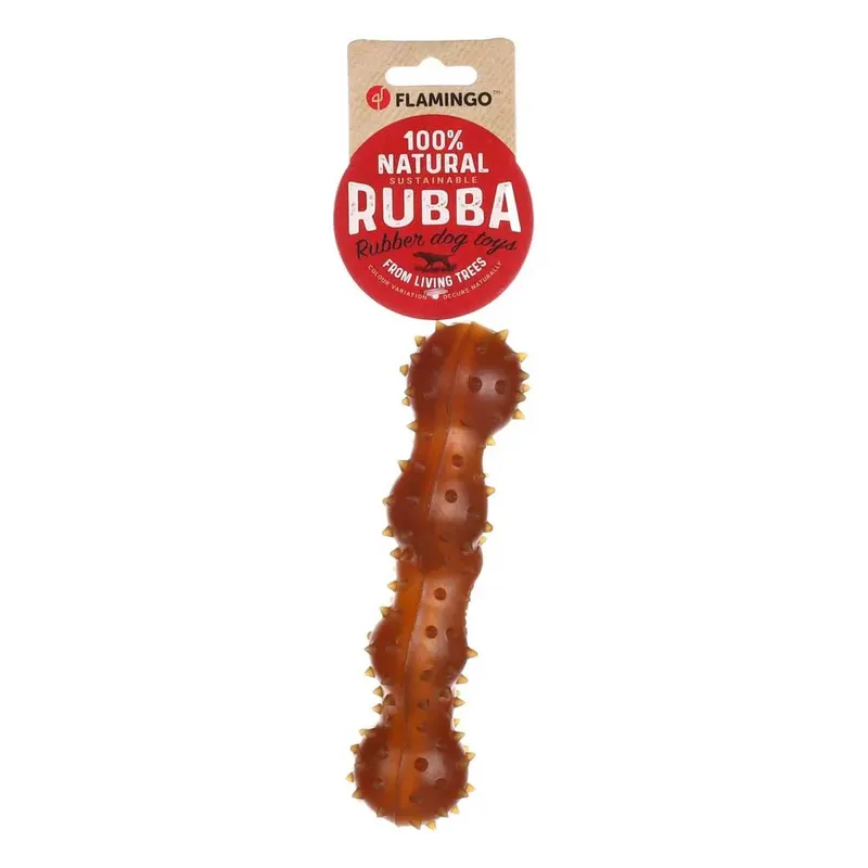 Rubba - Speelgoed Honden - Hs Rubber Rubba Slang Met Stekels 19,5x6,5x5,5cm - 1st - 138053 - 1st fra Flamingo i Brun – produktbillede 2 af 5
